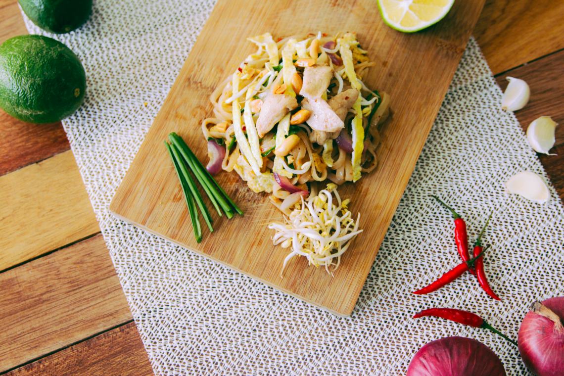 Phad Thai, a stir-fried noodle dish from Thailand